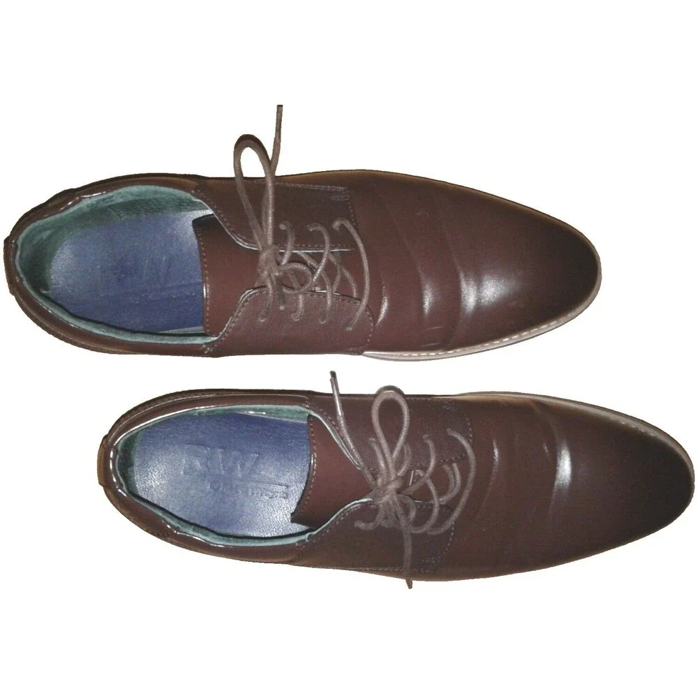 RW By Robert Wayne Brown Oxford Dress Casual Sandrino Shoes Men Size 12D